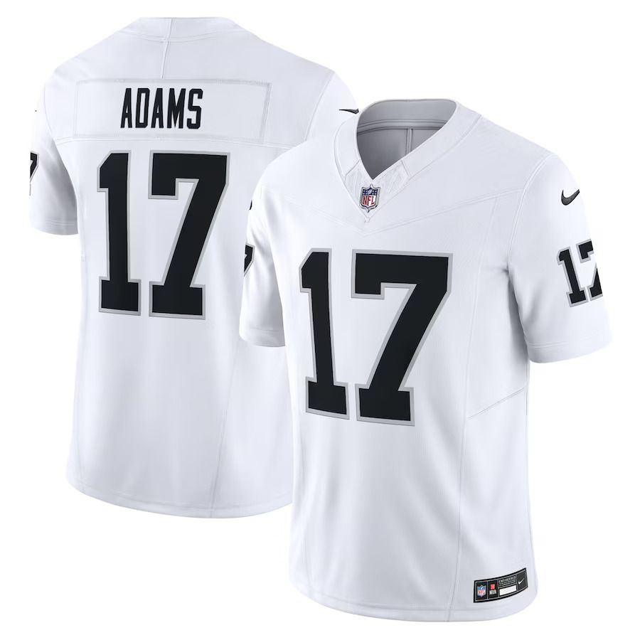Men Las Vegas Raiders 17 Davante Adams Nike White Vapor F.U.S.E. Limited NFL Jersey